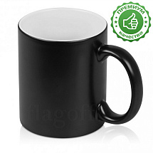 Кружка хамелеон глянцевый ПРЕМИУМ керамическая для сублимации, цвет черный.