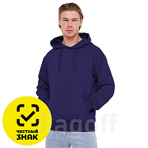 картинка Худи с капюшоном тёмно-синий хлопок (толстовка)